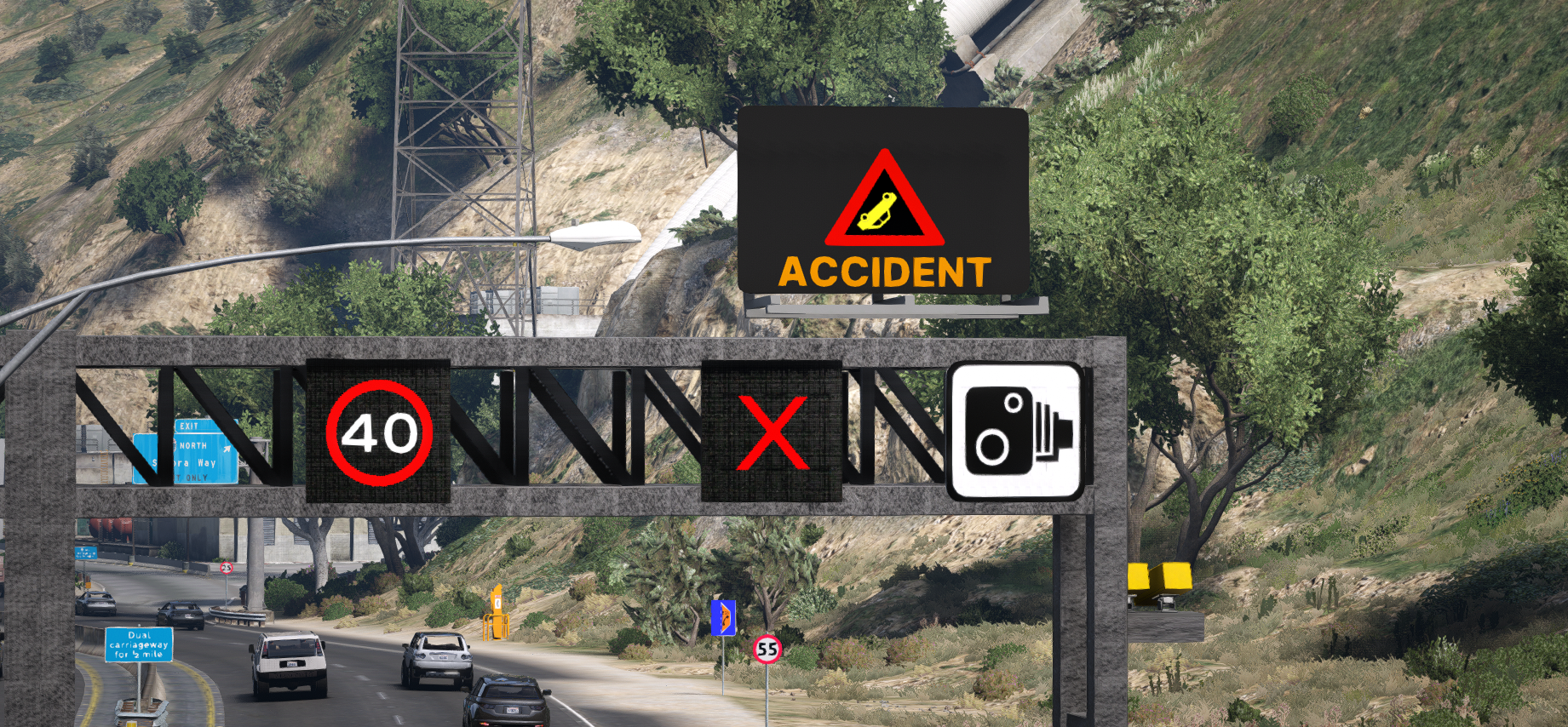 Accident Ahead VMS Board